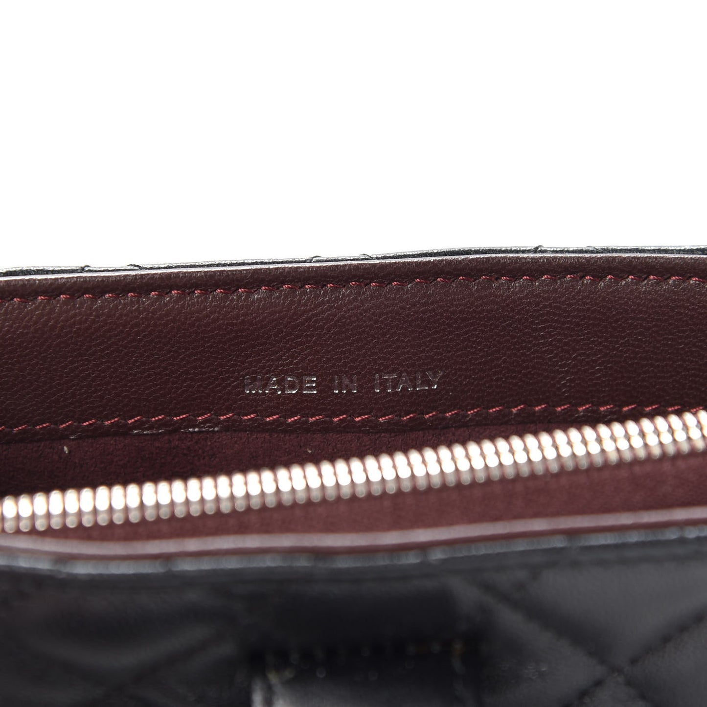 Lambskin Quilted Mini Phone Holder Clutch Black