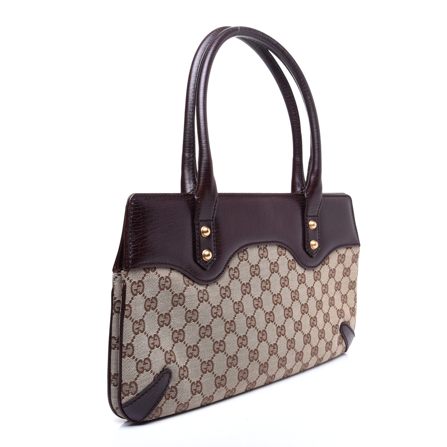 Monogram Horsebit Chain Shoulder Bag Brown