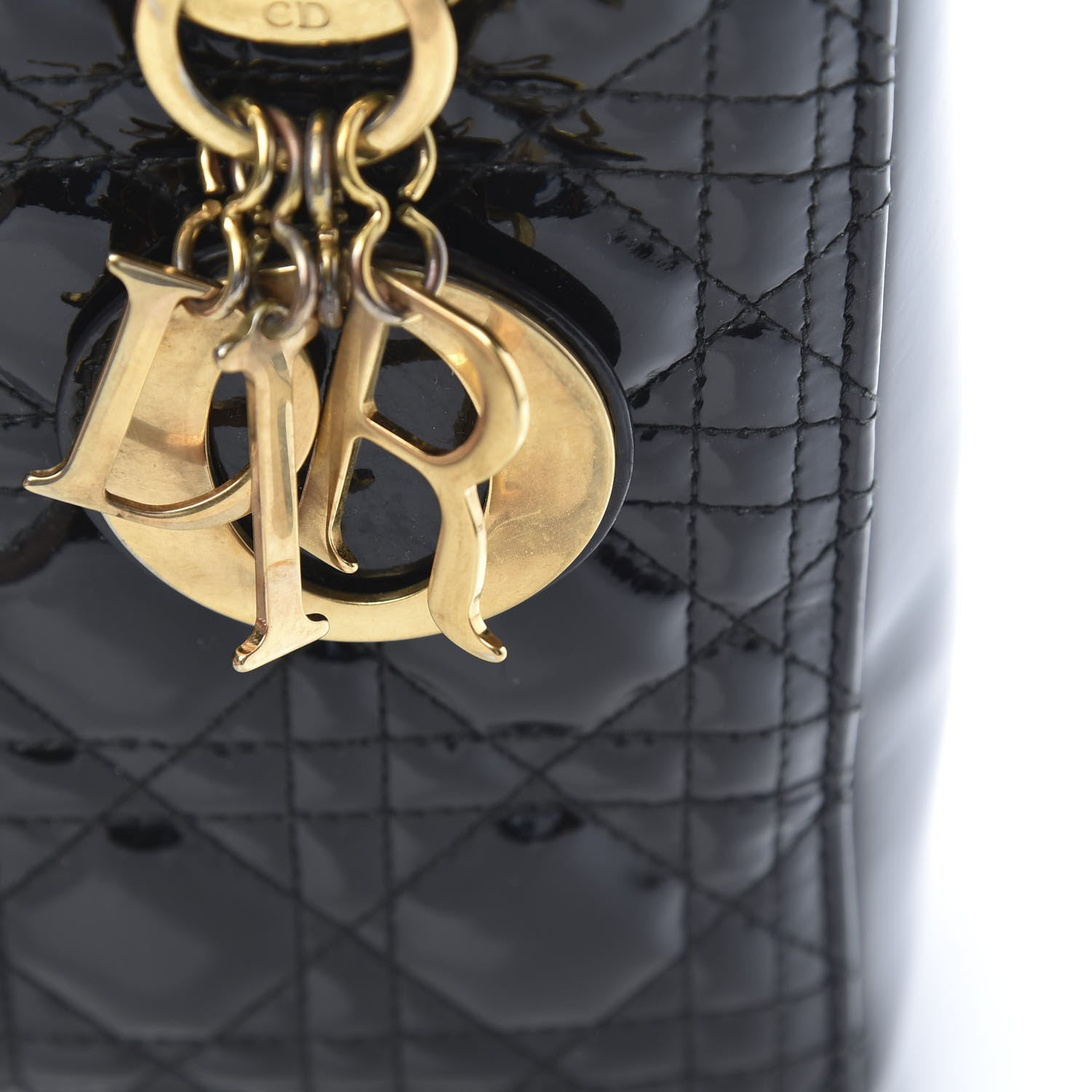 Christian Dior Patent Cannage Medium Lady Dior Black 11 of 13