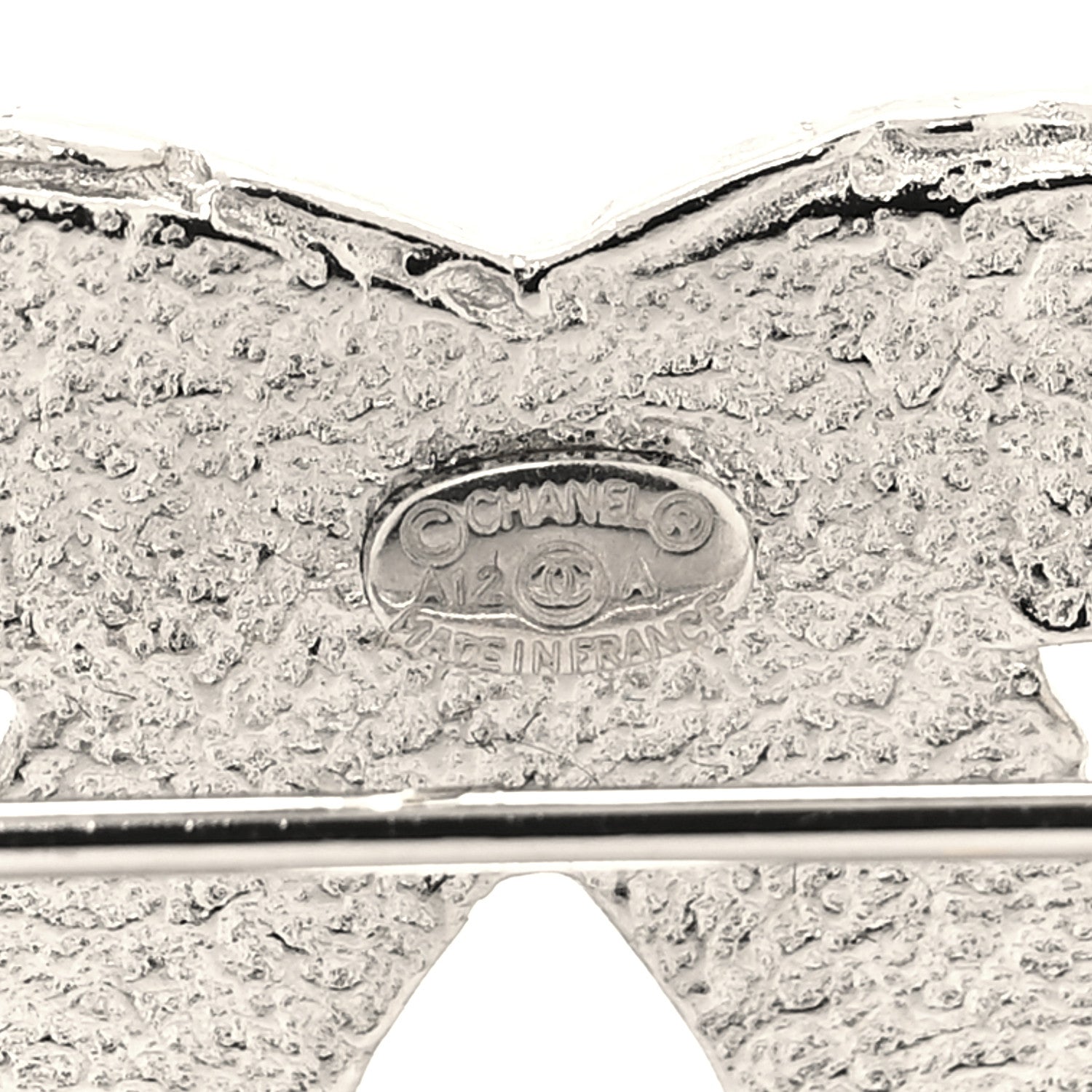 Chanel Crystal CC Brooch Silver 3 of 3