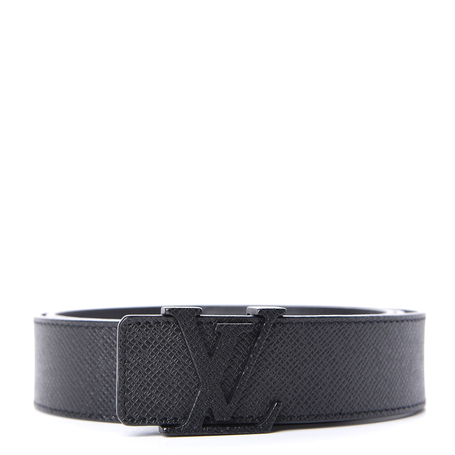 Louis Vuitton Taiga 35mm LV Initiales Belt 95 38 Black 1 of 6