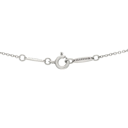 Tiffany Sterling Silver 18K Rose Gold Elsa Peretti Extra Mini Double Open Heart Pendant Necklace 4 of 5
