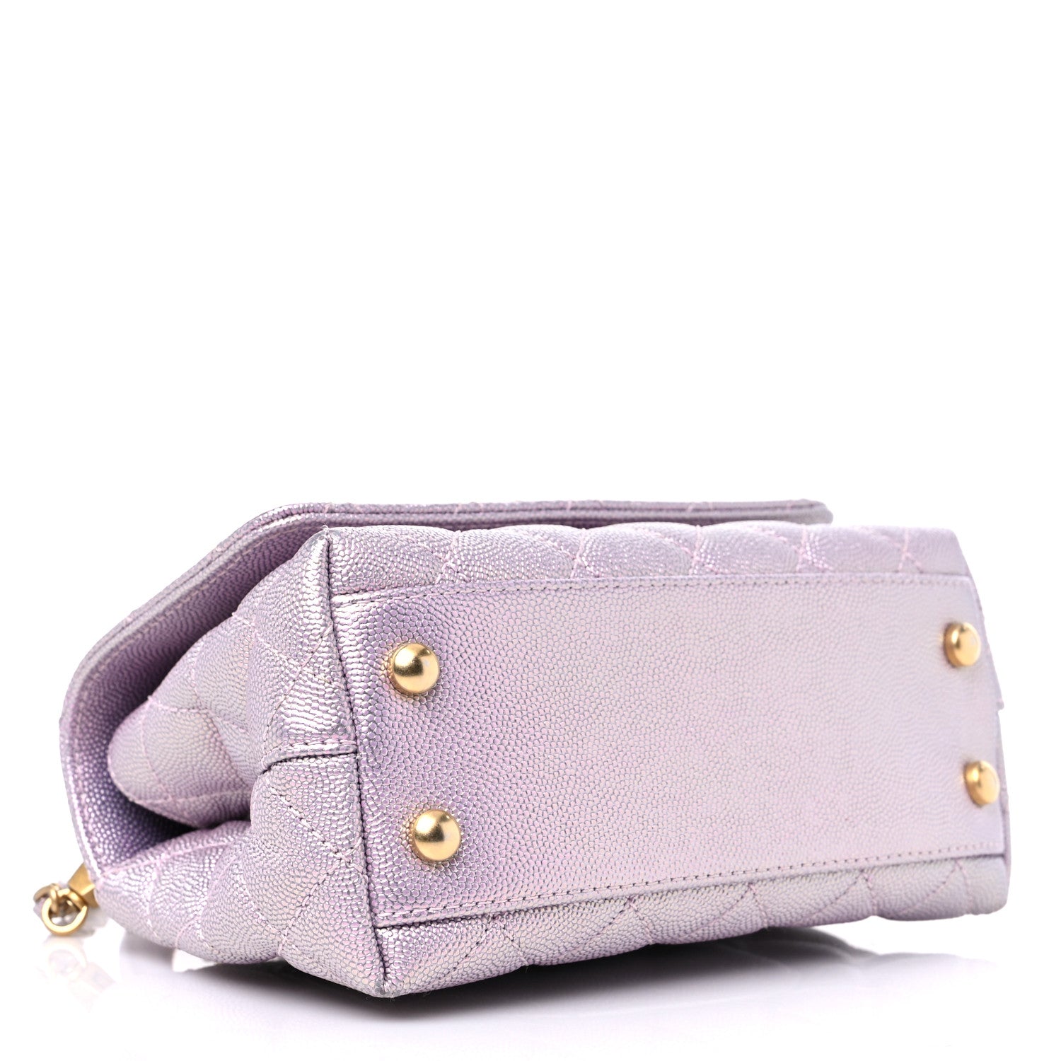 Chanel Iridescent Caviar Quilted Extra Mini Coco Handle Flap Purple 4 of 11