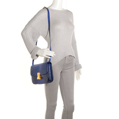Celine Lizard Medium Classic Box Flap Bag Indigo 2 of 7