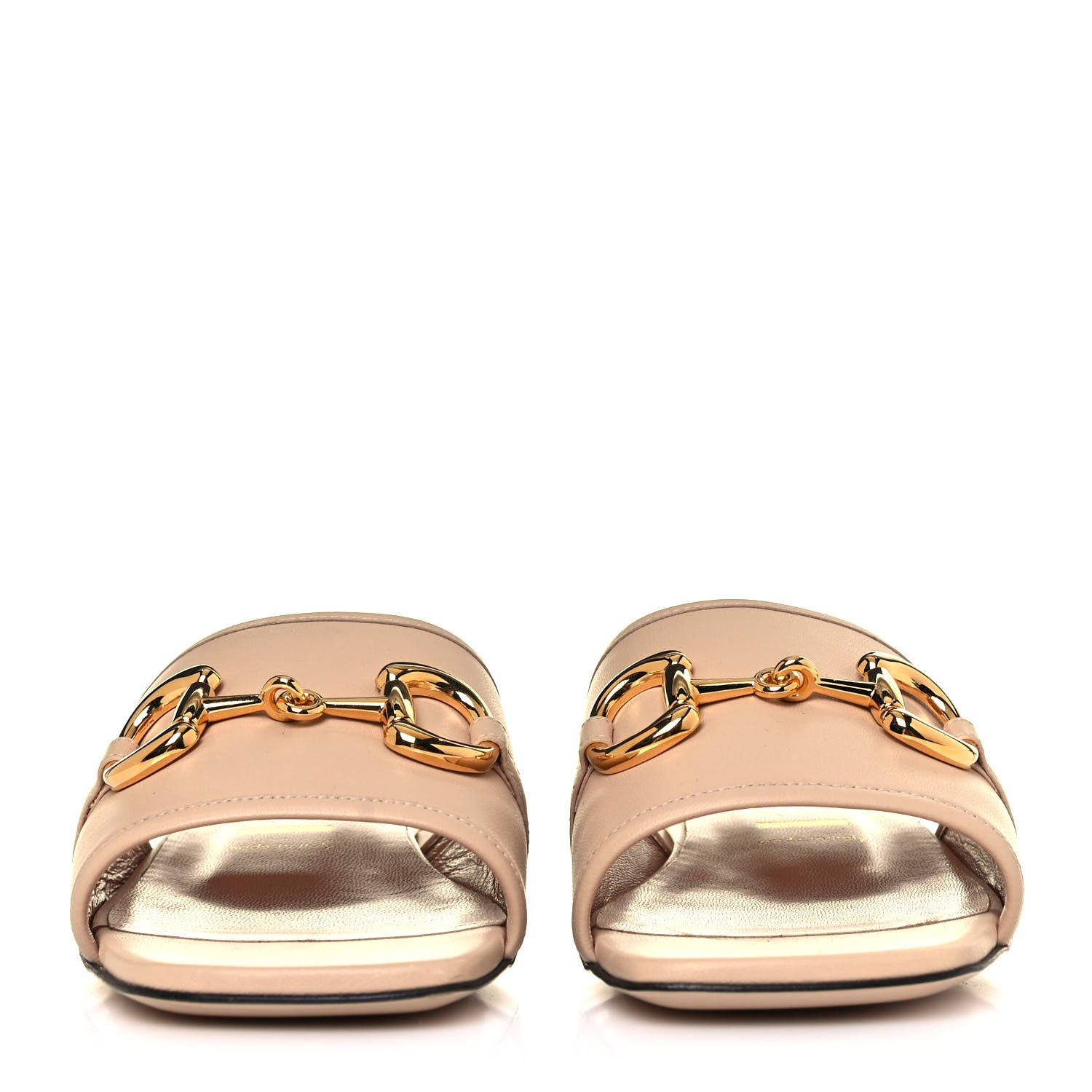 Gucci Nappa Horsebit Flat Slide Sandals 38.5 Skin Rose 2 of 10