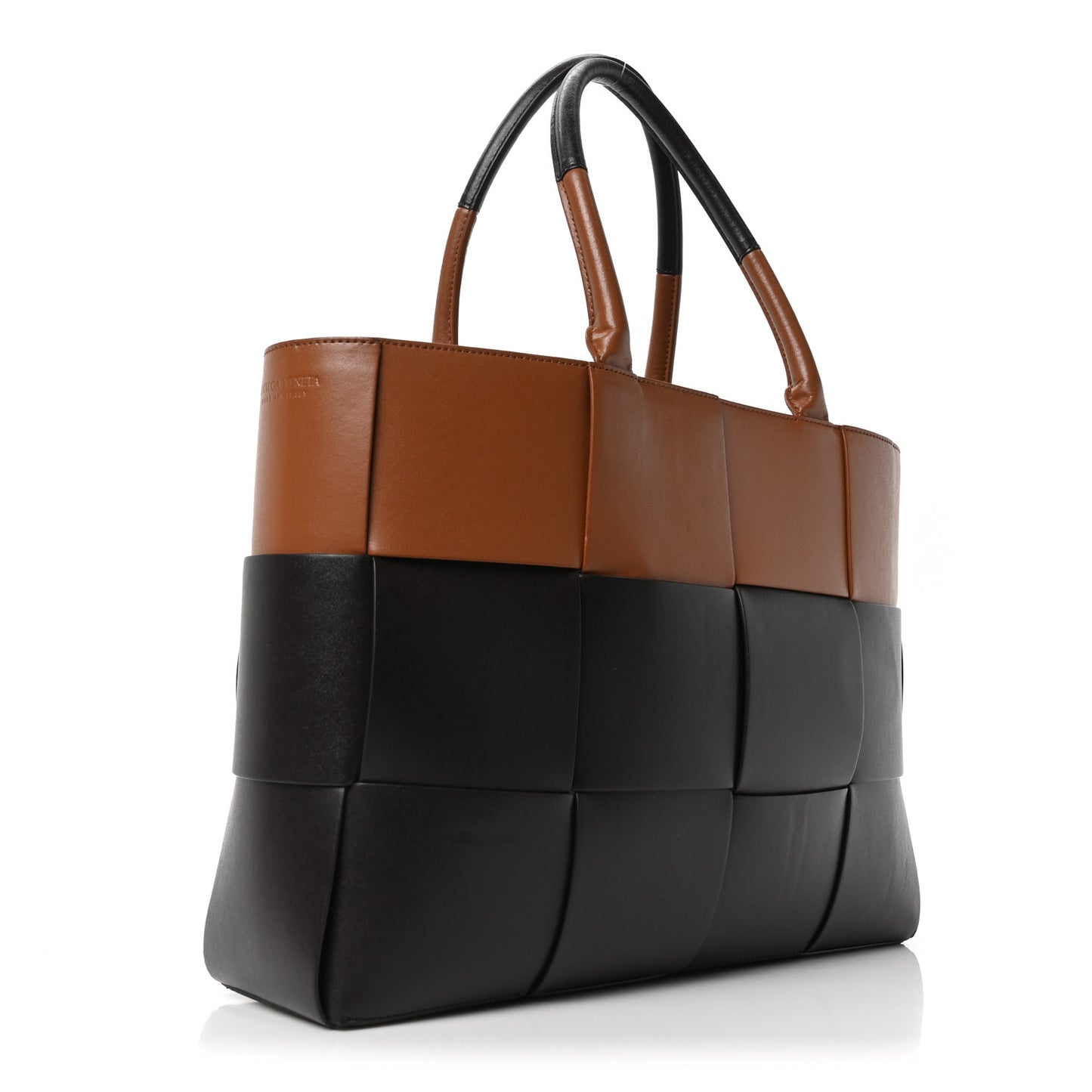 Nappa Maxi Intrecciato Medium Arco Tote Fondant Wood