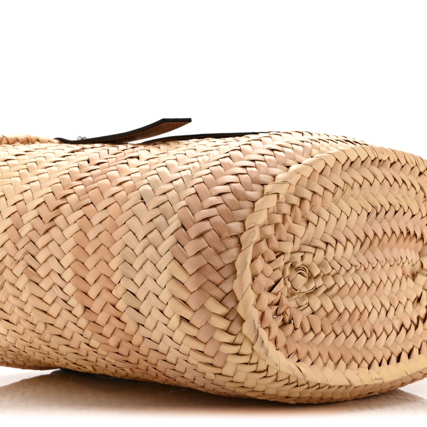 Raffia Medium Basket Tote Bag Natural Tan