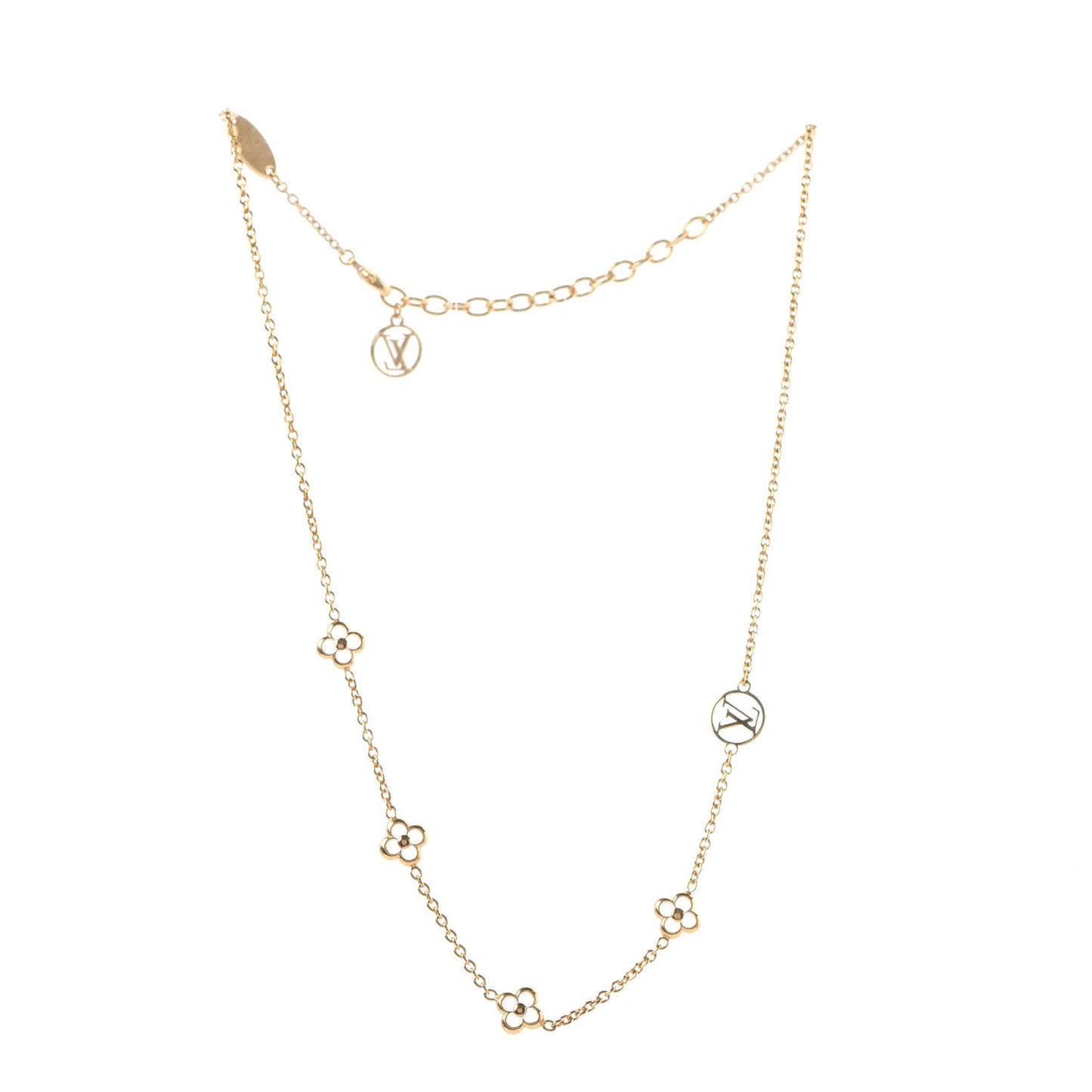 Flower Full Necklace Gold