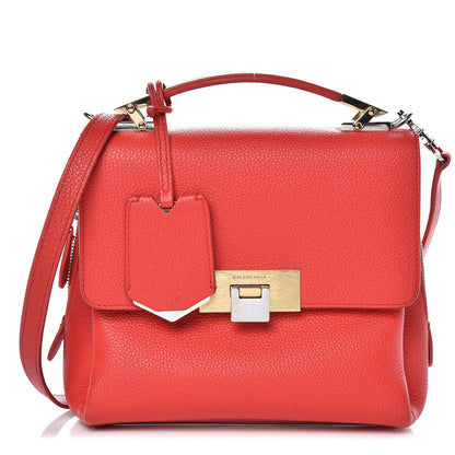 Balenciaga Grained Calfskin Le Dix Mini Soft Cartable Rouge Coquelicot 1 of 14