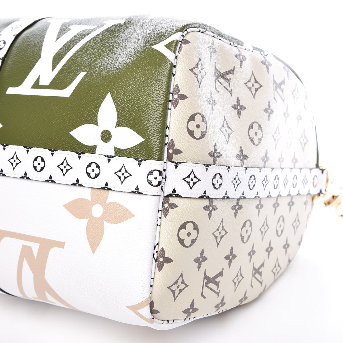 Monogram Giant Keepall Bandouliere 50 Kaki Beige
