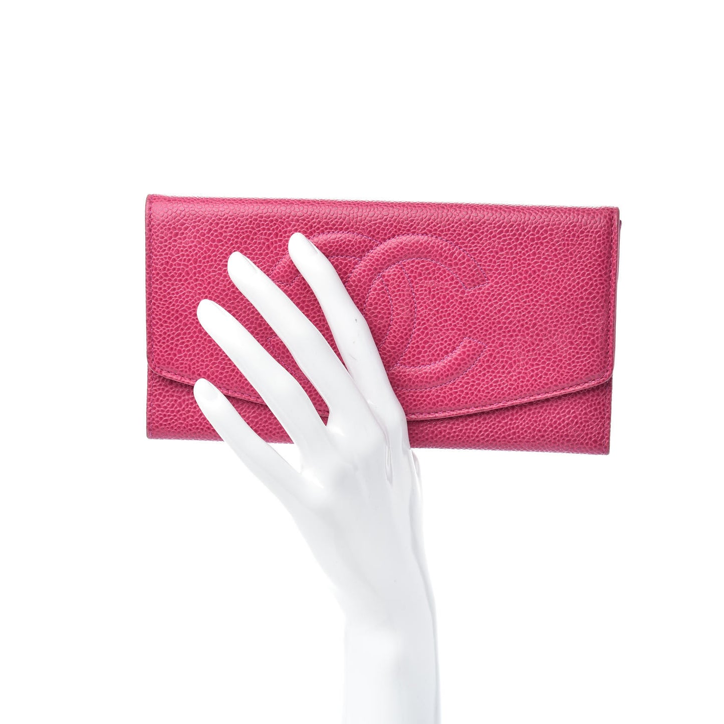 Caviar Timeless CC Wallet Dark Fuchsia