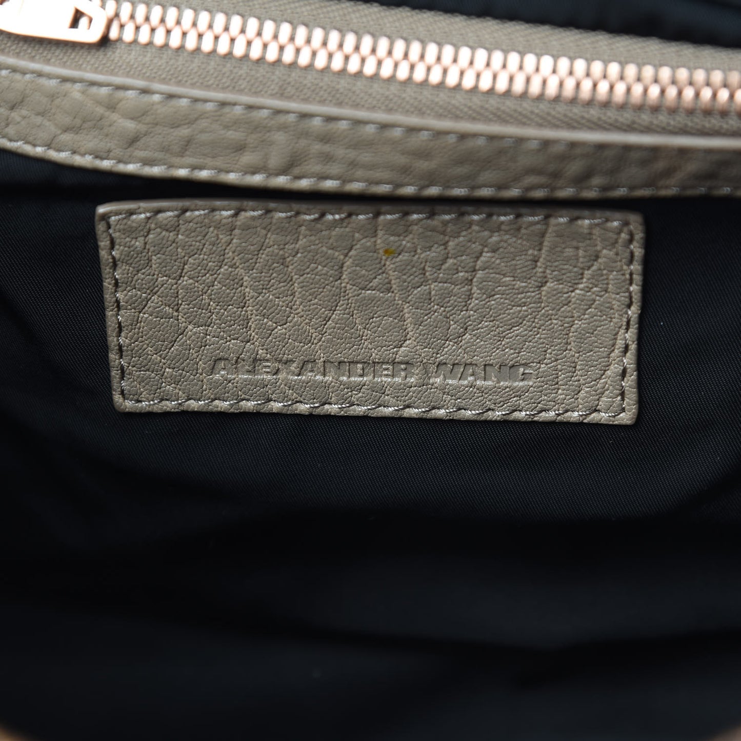 Pebbled Lambskin Rockie Latte Rose Gold Hardware