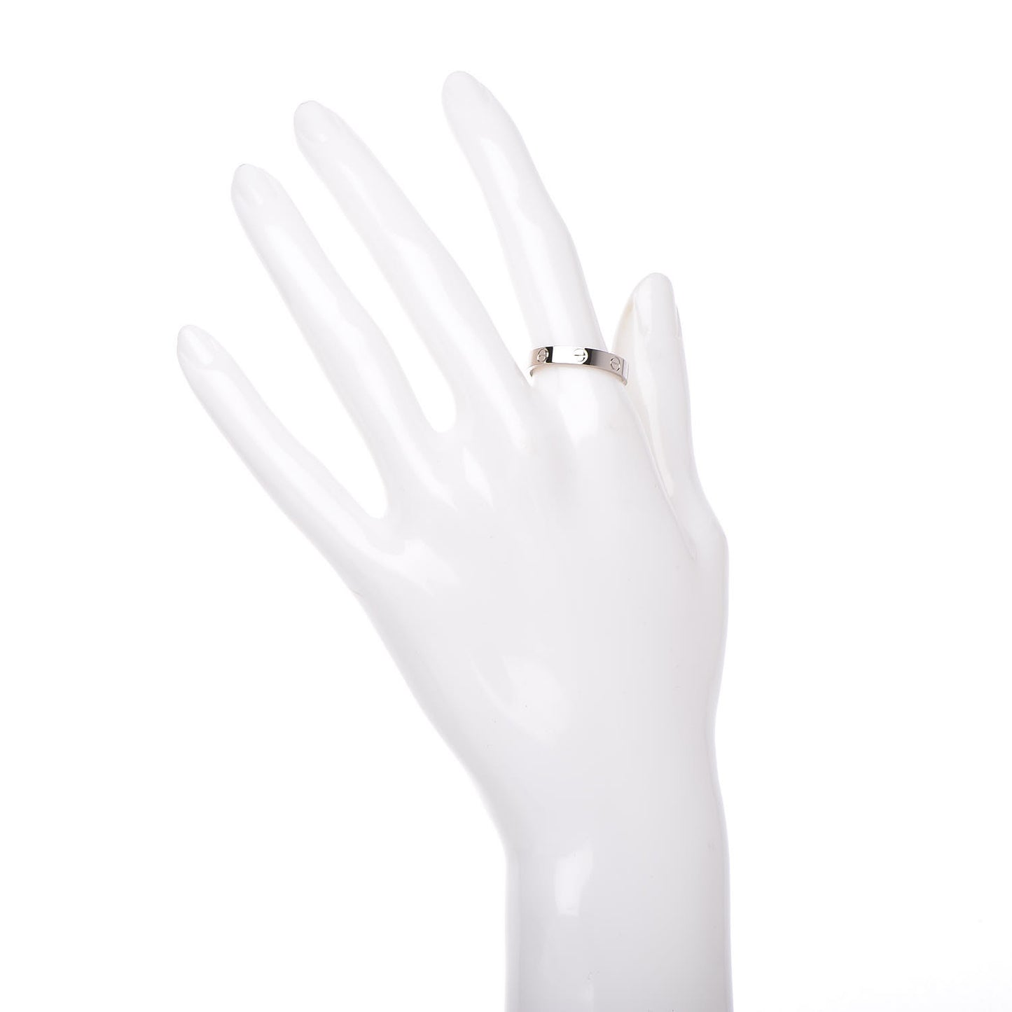 18K White Gold 3.5mm LOVE Wedding Band Ring 58 8.25