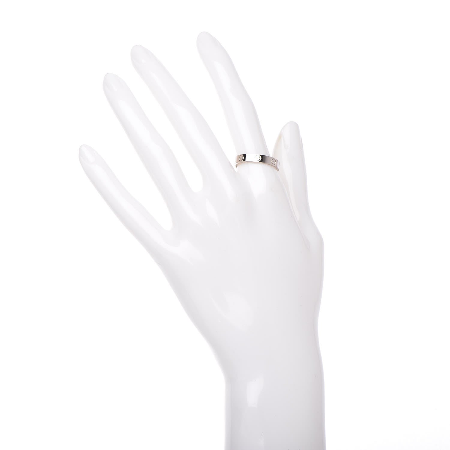 Cartier 18K White Gold 3.5mm LOVE Wedding Band Ring 58 8.25 2 of 6