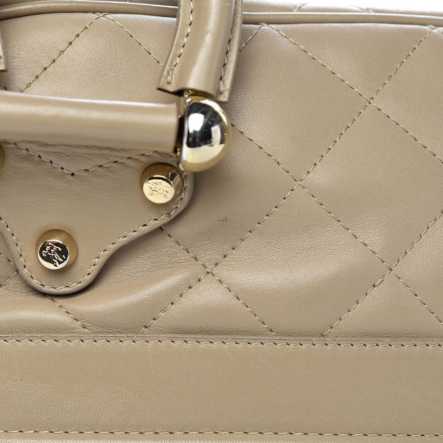 Lambskin Quilted Westbury Tote Beige