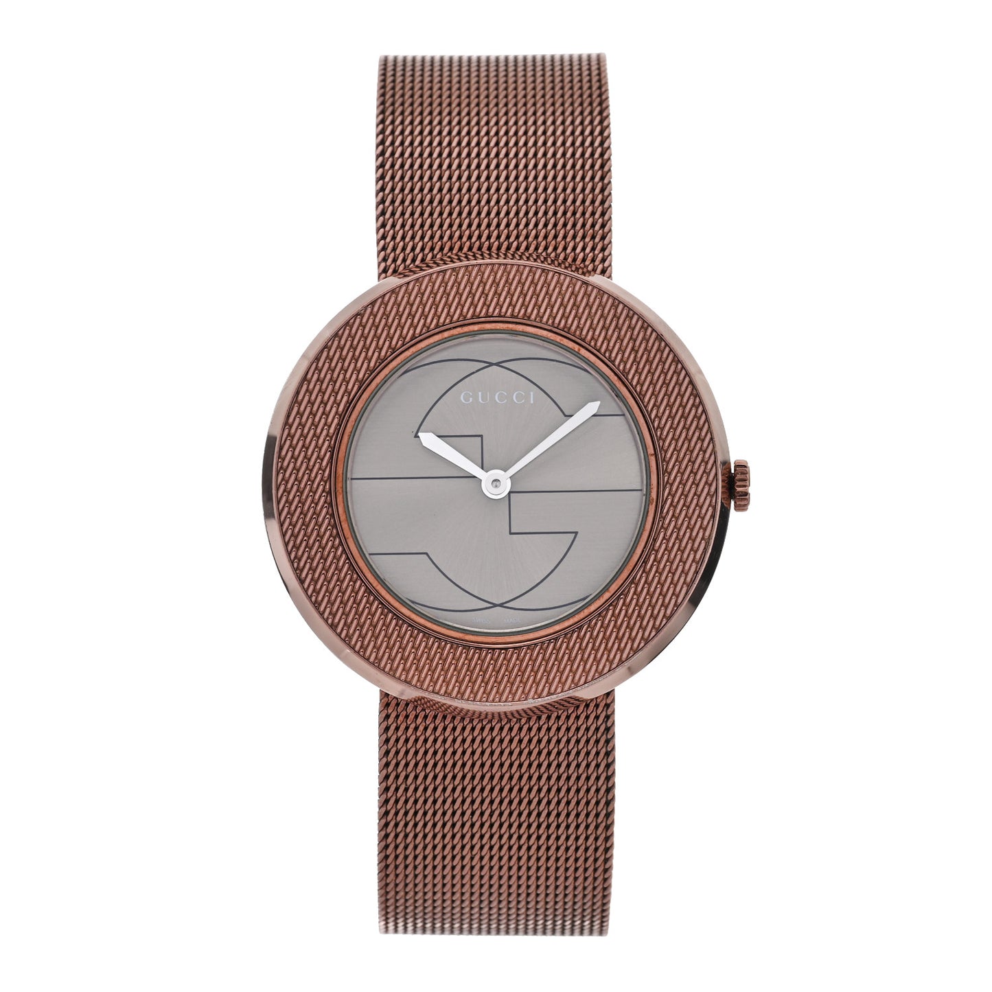 Stainless Steel 36mm U-Play Mesh Quartz Watch Bronze