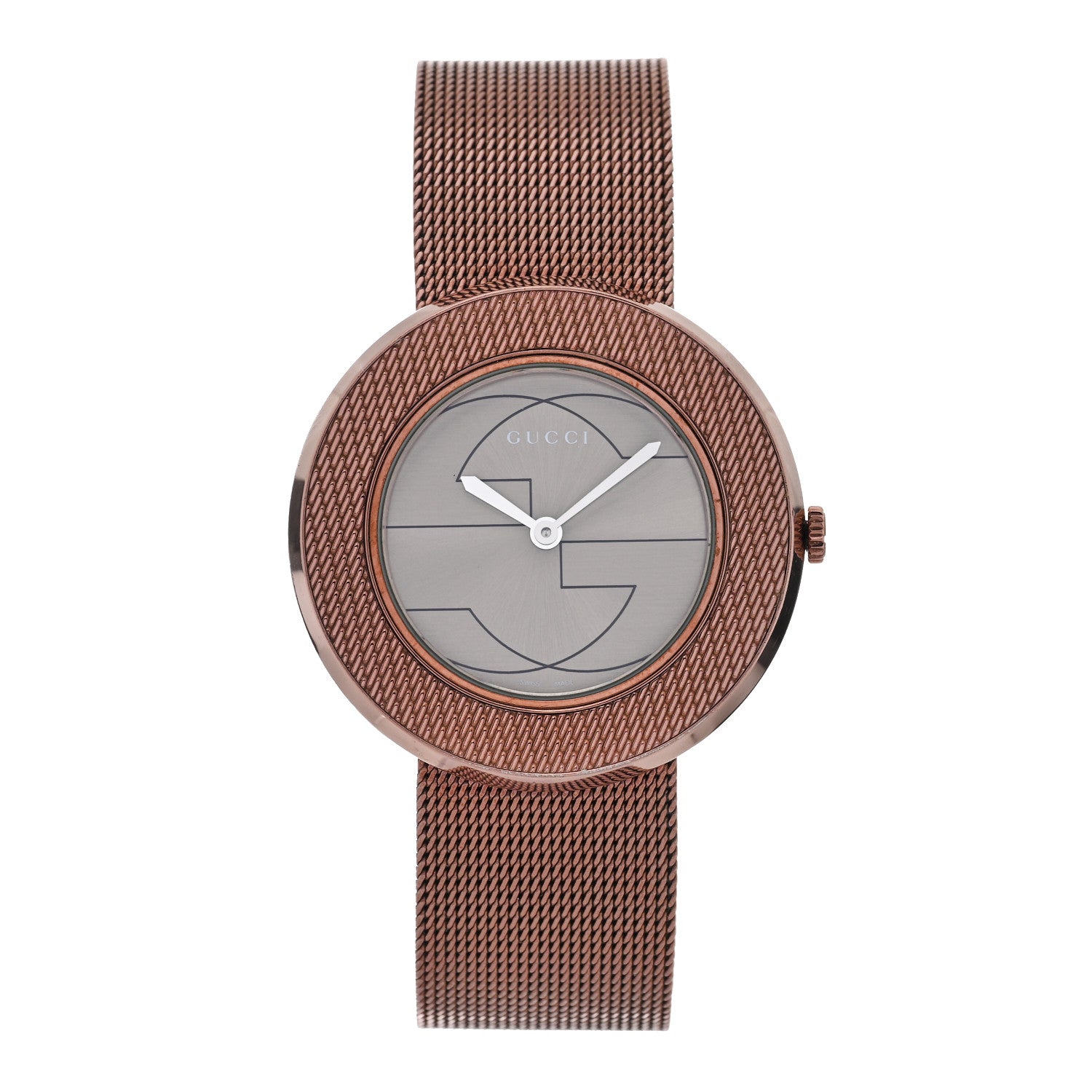 Gucci Stainless Steel 36mm U-Play Mesh Quartz Watch Bronze 1 of 4