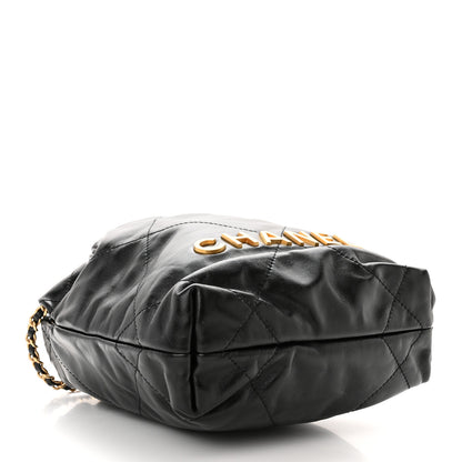 Chanel Shiny Calfskin Quilted Mini Chanel 22 Black 4 of 11