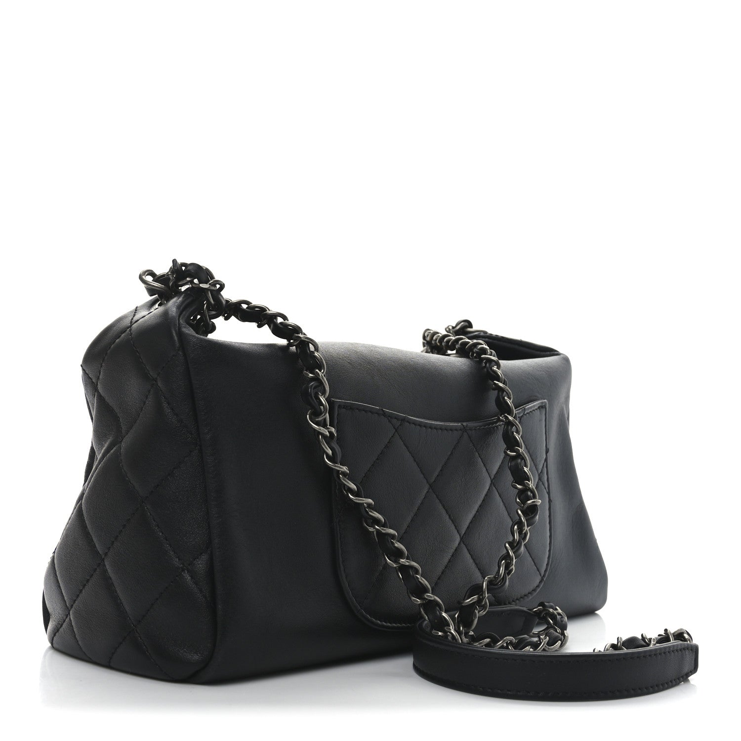 Chanel Calfskin Chain 20s Signature Hobo Black 3 of 9