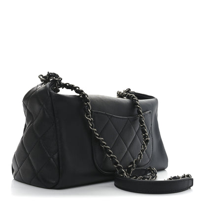 Chanel Calfskin Chain 20s Signature Hobo Black 3 of 9