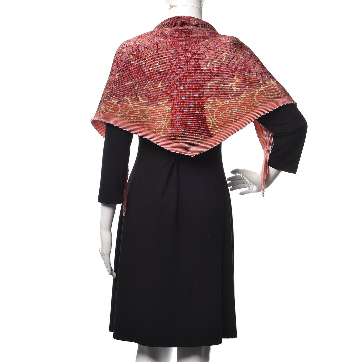 Silk Axis Mundi Plisse Scarf 90