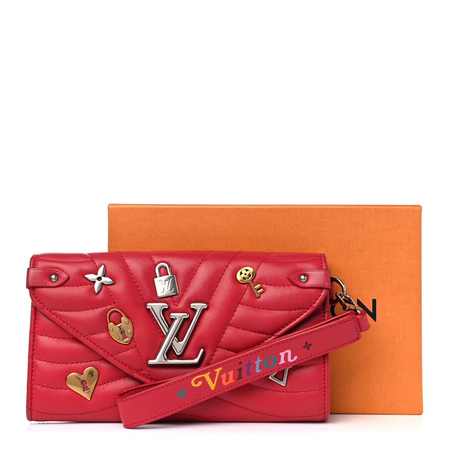 Louis Vuitton Calfskin Love Lock New Wave Long Wallet Red 14 of 14