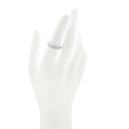 Hermes 18K White Gold Diamond Ariane Wedding Band Ring 54 7 2 of 5