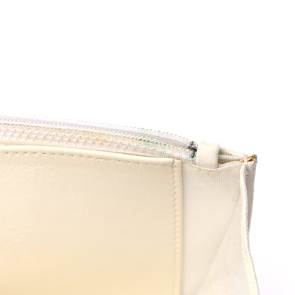 Chanel Caviar Quilted Boy Wallet On Chain WOC White 12 of 20