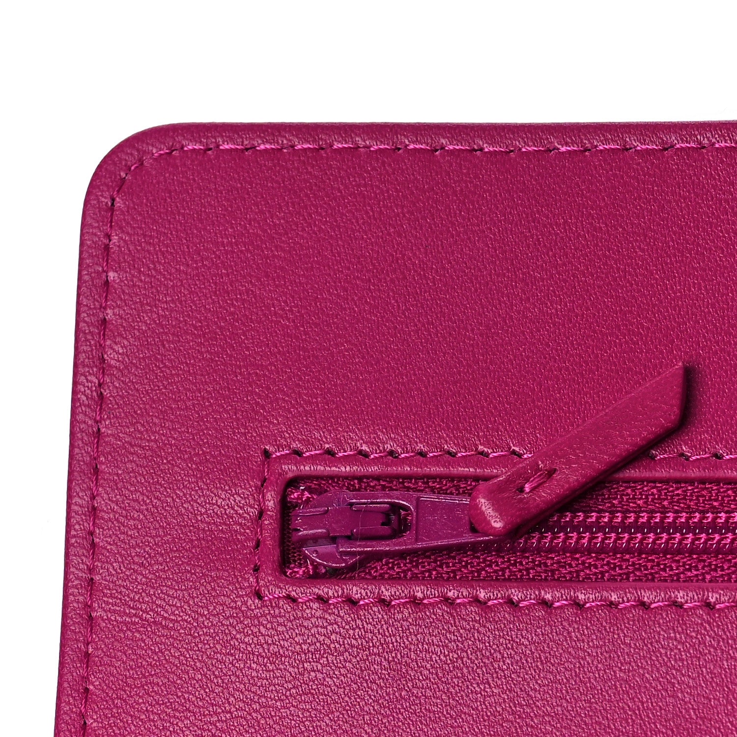 Chanel Lambskin Quilted Trendy CC Wallet On Chain WOC Dark Pink 11 of 13