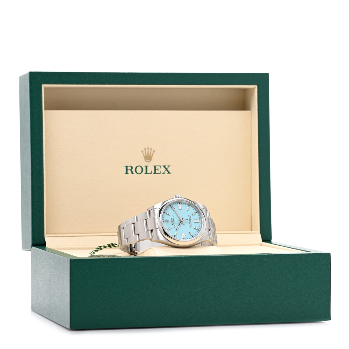 Stainless Steel 36mm Oyster Perpetual Watch Turquoise 126000