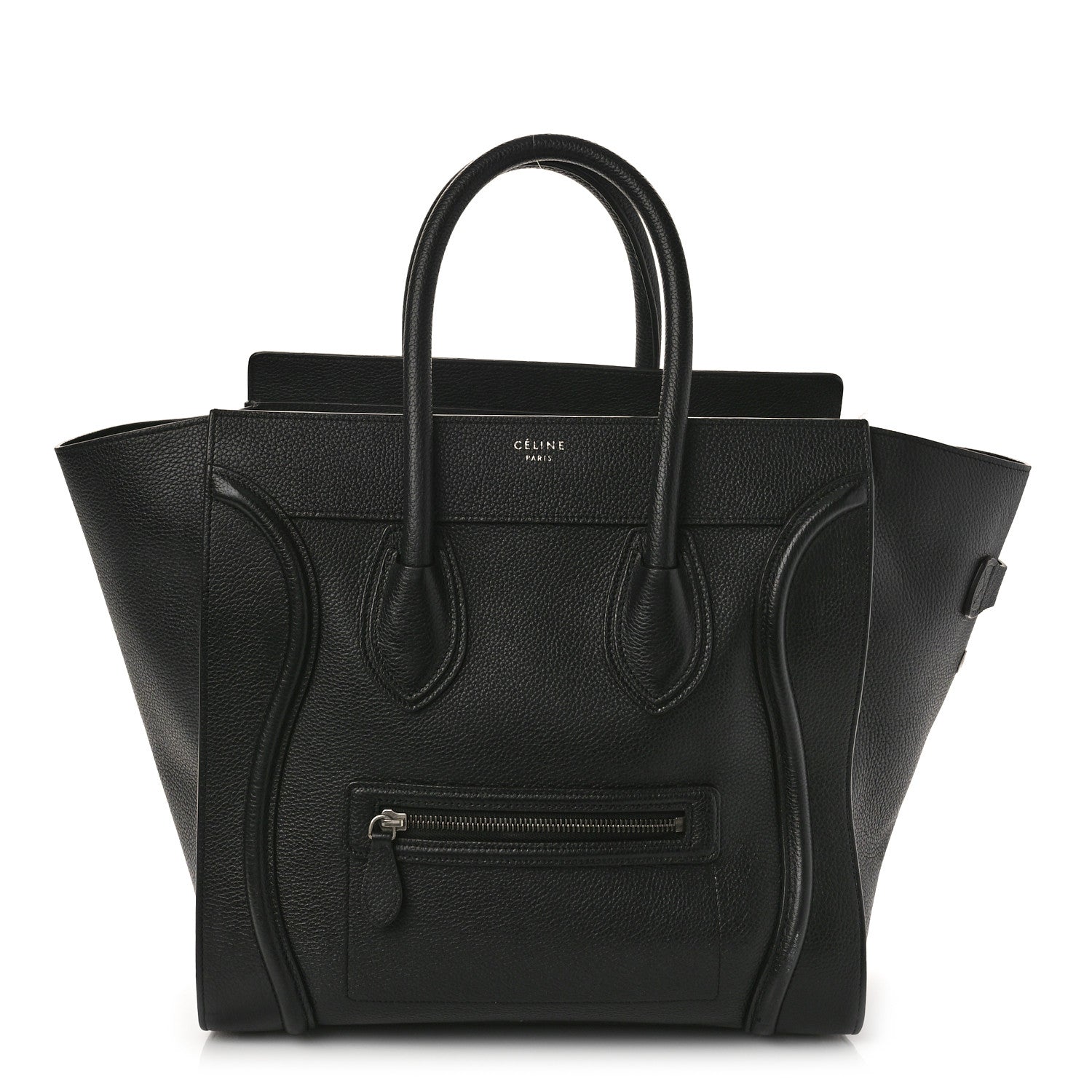 Celine Drummed Calfskin Mini Luggage Black 1 of 13