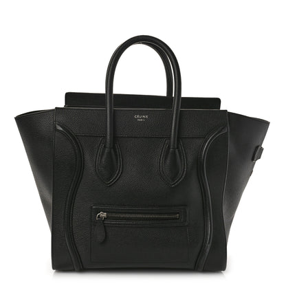 Celine Drummed Calfskin Mini Luggage Black 1 of 13