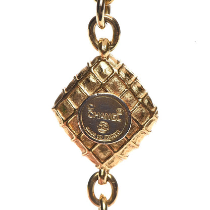 Chanel Quilted Long Chain Necklace Gold 5 of 5