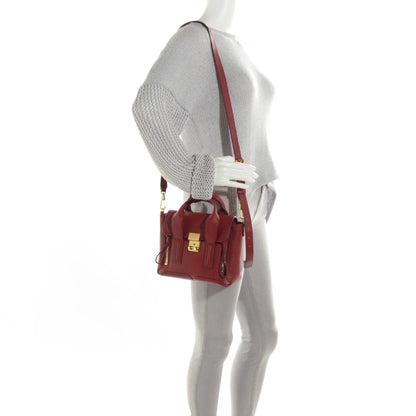 3.1 Phillip Lim 3.1 Textured Calfskin Mini Pashli Satchel Crimson 2 of 7