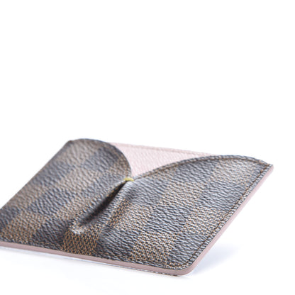 Louis Vuitton Damier Ebene Caissa Card Holder Rose Ballerine 8 of 8