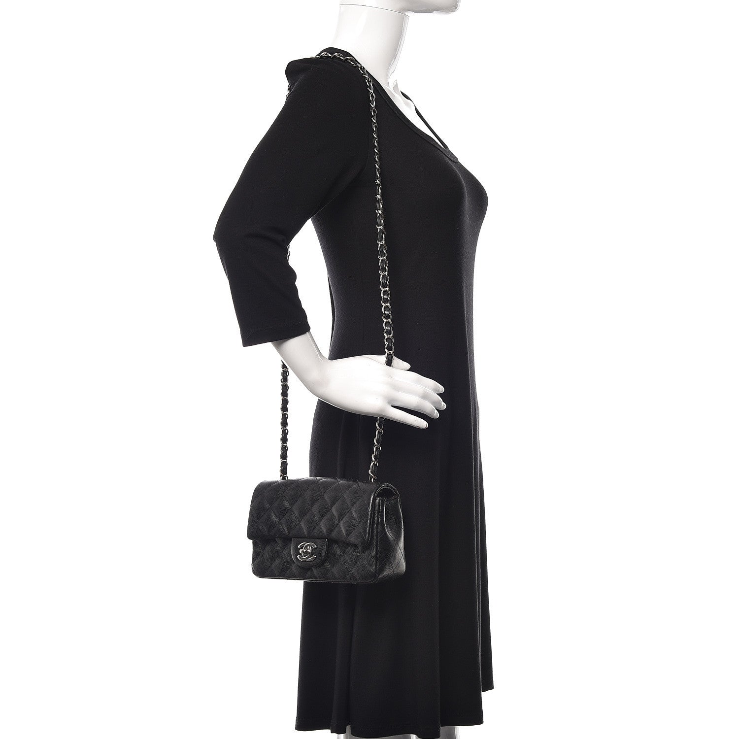Chanel Caviar Quilted Mini Rectangular Flap Black 2 of 10