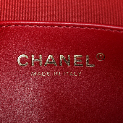 Chanel Caviar Quilted Camellia Chain Around Flap Red 5 of 10