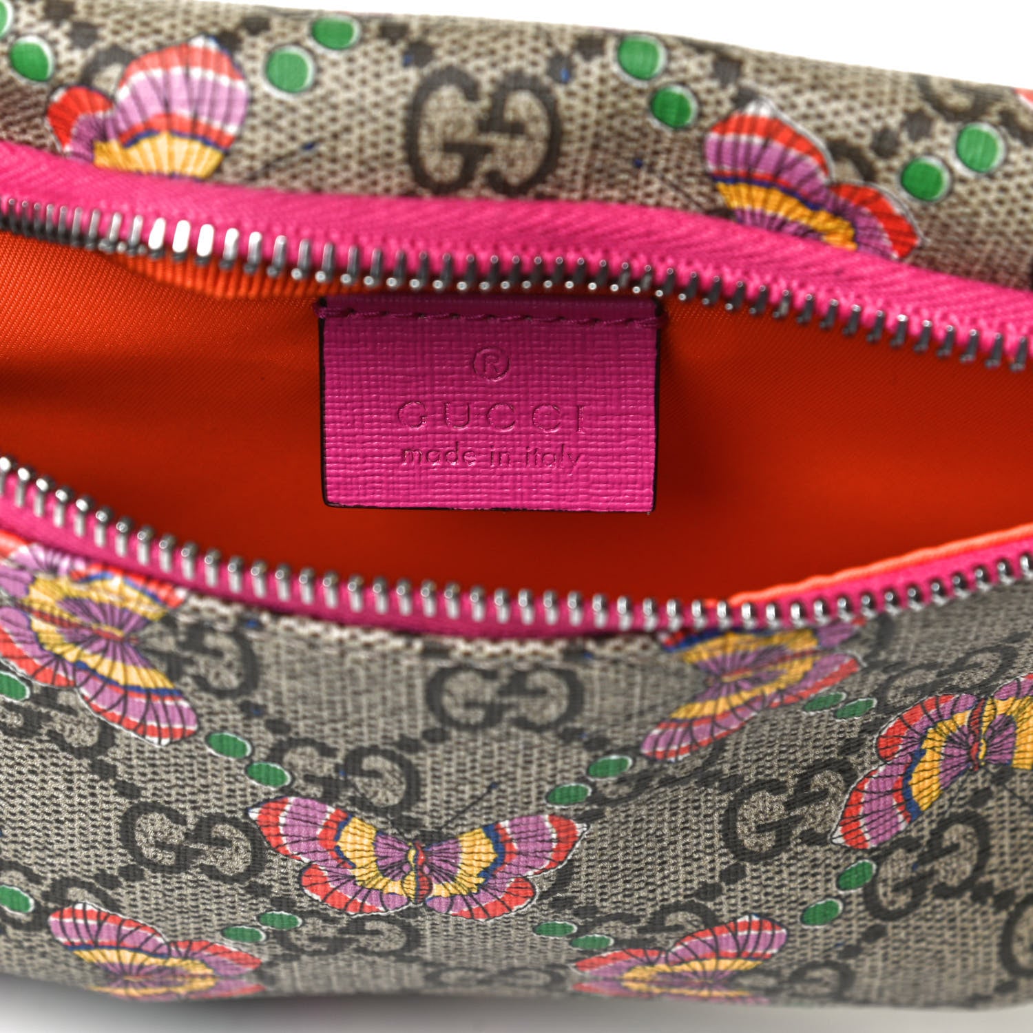 Gucci GG Supreme Monogram Butterflies Childrens Belt Bag Multicolor 6 of 11