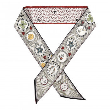 Christian Dior Silk Le Soleil Tarot Mitzah Scarf Off White 1 of 3