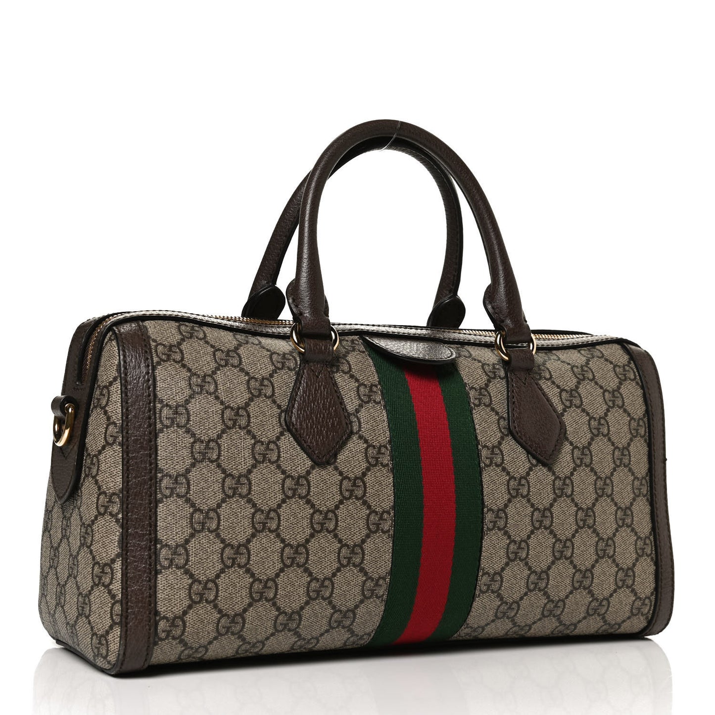 GG Supreme Monogram Web Medium Ophidia Boston Brown