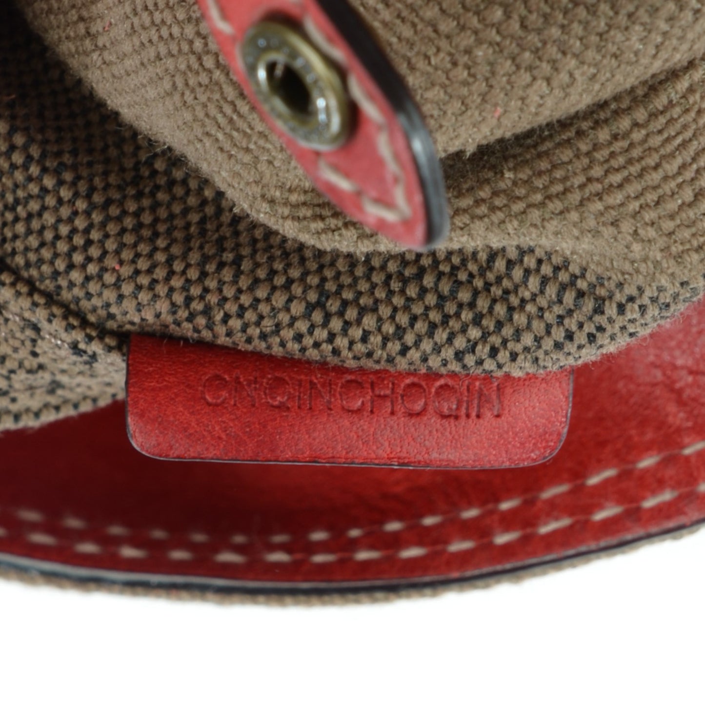 Canvas Mega Check Medium Ashby Hobo Cadmium Red