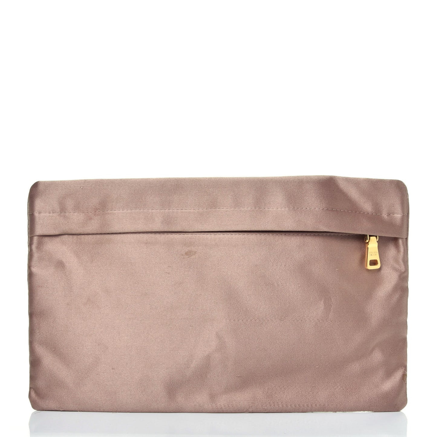 Satin Zipped Clutch Nudo
