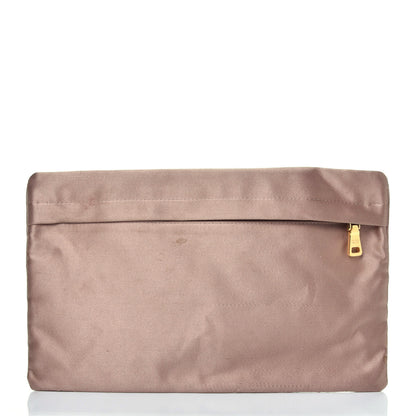 Prada Satin Zipped Clutch Nudo 2 of 16