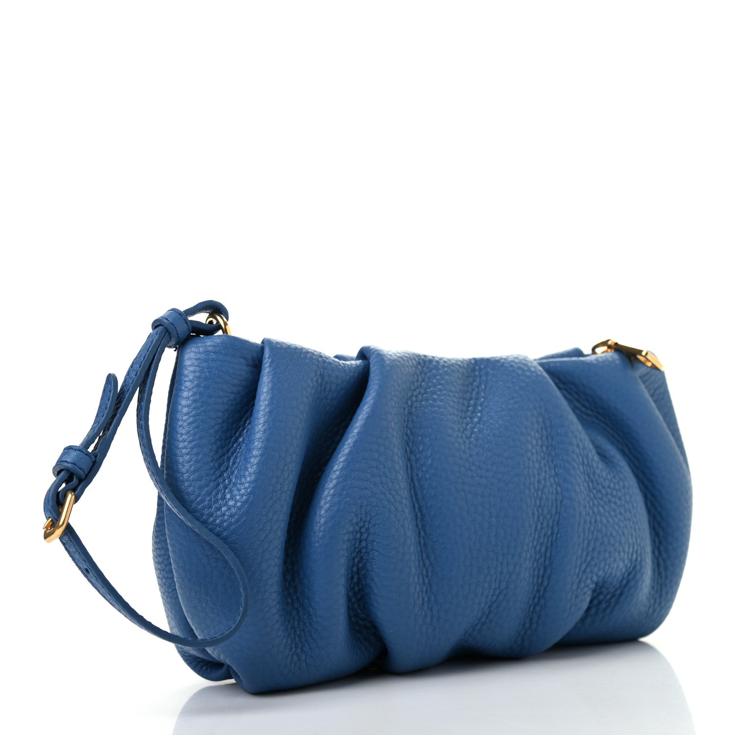 Prada Vitello Daino Wristlet Cobalto 3 of 8