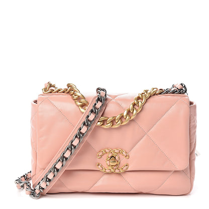 Chanel Goatskin Quilted Medium 19 Flap Light Pink 1 of 10