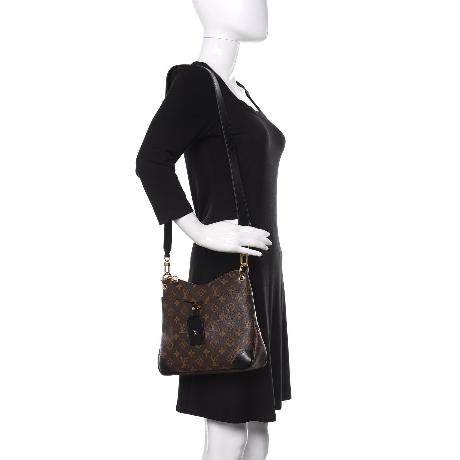 Louis Vuitton Monogram Odeon PM Black 2 of 10