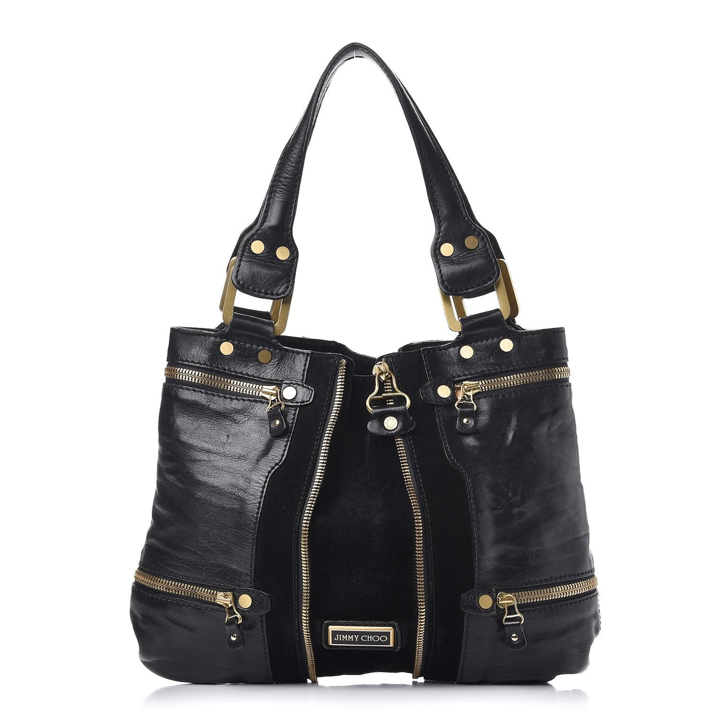 Calfskin Suede Mona Tote Black
