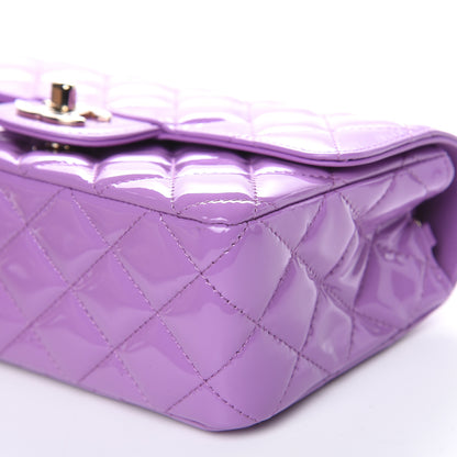 Chanel Patent Quilted Mini Rectangular Flap Purple 9 of 12