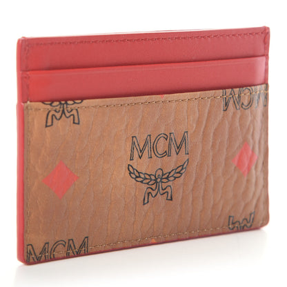 MCM Skyoptic Visetos Spectrum Diamond Card Case Cognac 2 of 5