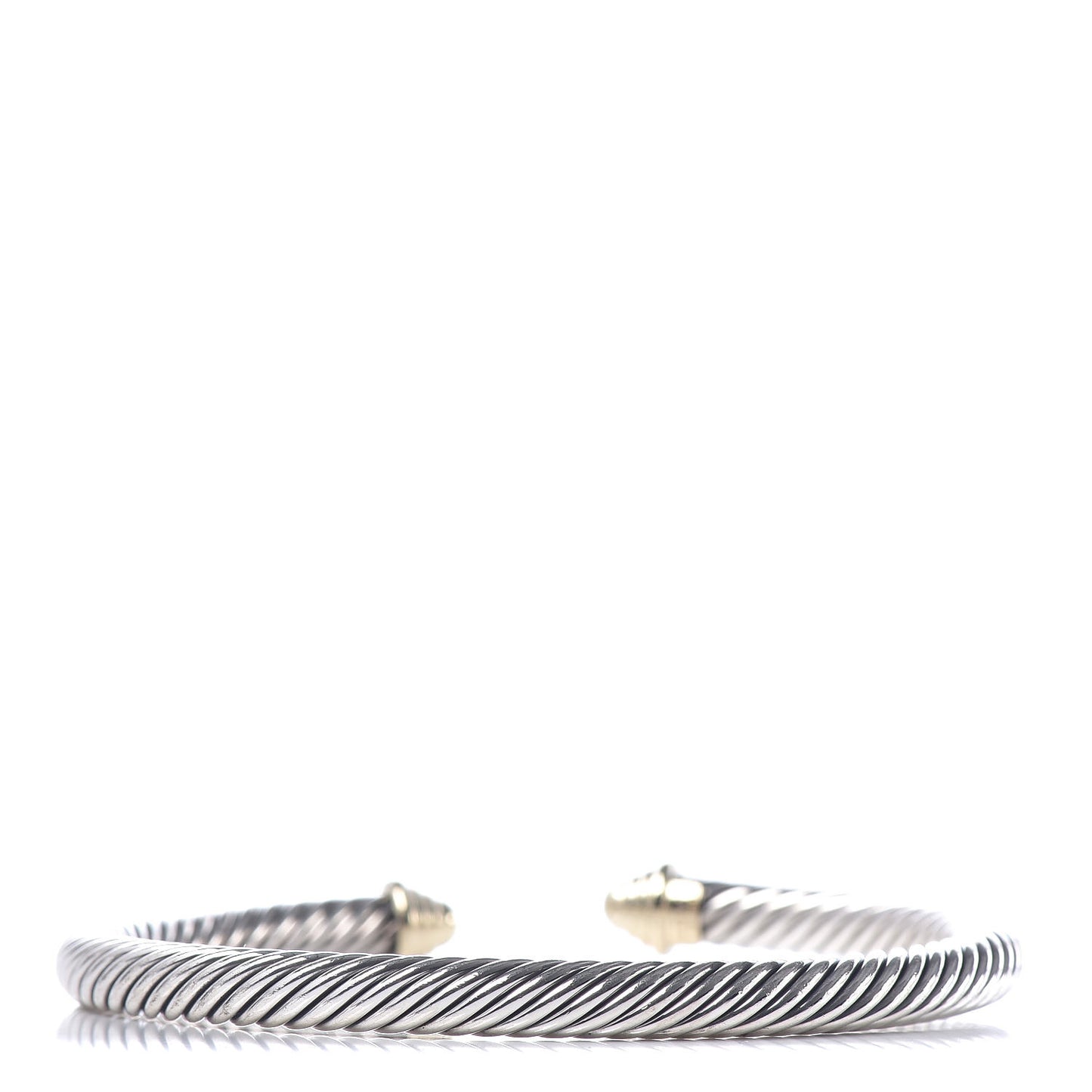 Sterling Silver 14K Yellow Gold 5mm Cable Classics Bracelet